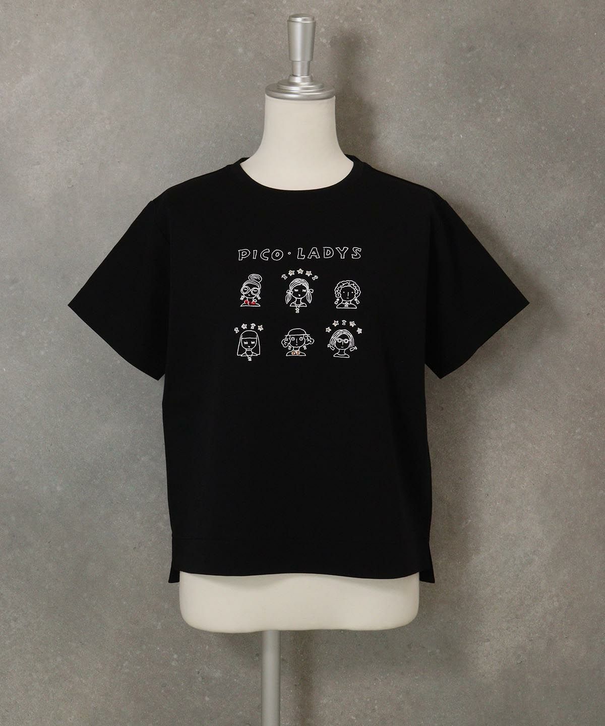 "PICO LADYS"イラストTシャツ（ブラック）