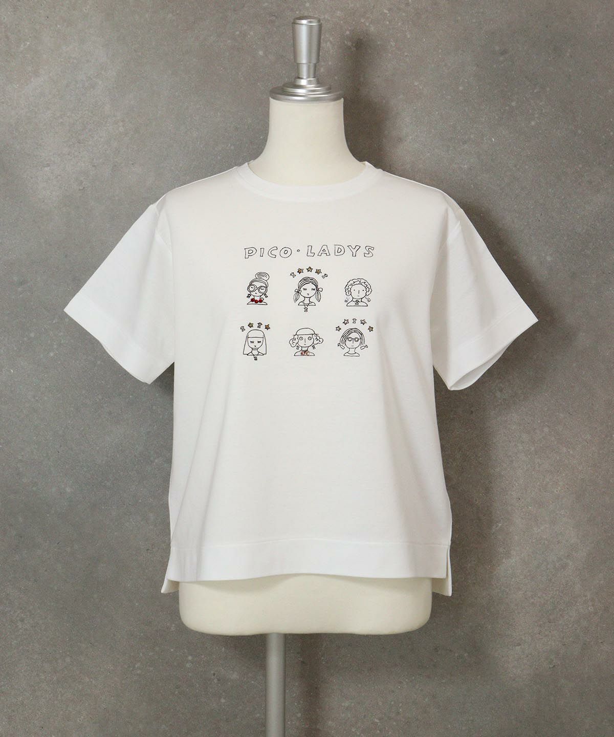 "PICO LADYS"イラストTシャツ（ホワイト）