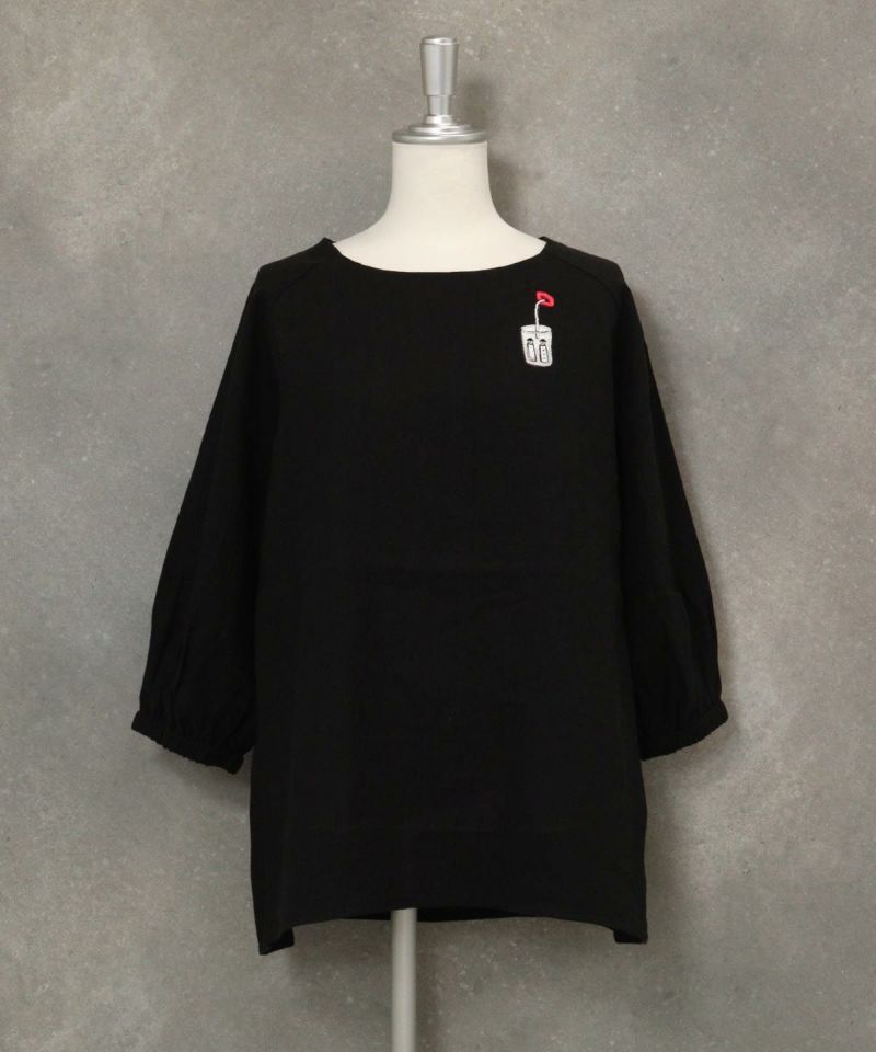 一番人気物 刺繍ワッペン麻100％チュニック|スタジオピッコーネ - ゴルフ トップス
