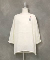 ピッコーネ　シャツ　チュニック　刺繍 マロンくん様専用 ピッコーネ シャツチュニック ビーズ刺繍ロゴ
