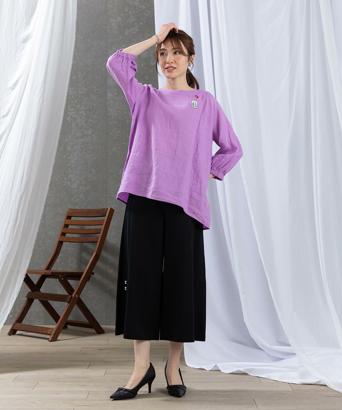 モデル着用画像（パープル）