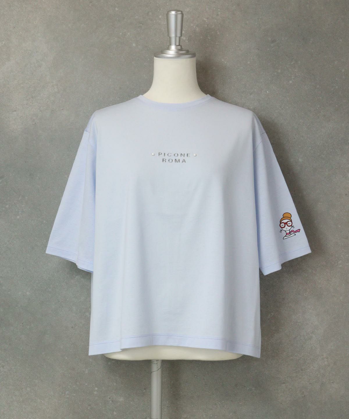 バックタック冷感プルオーバー（ライトブルー）