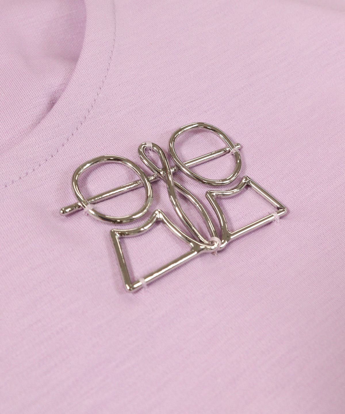 ブローチ風モチーフ(ライトパープル)