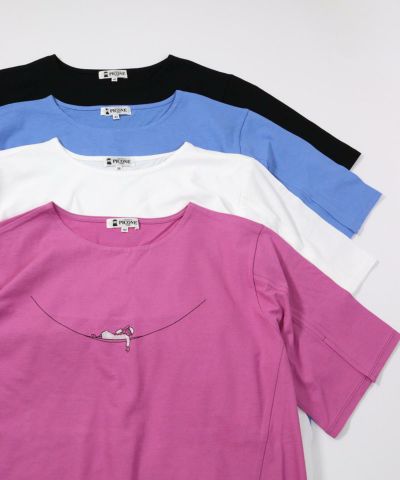 スリット袖冷感刺繍Tシャツ