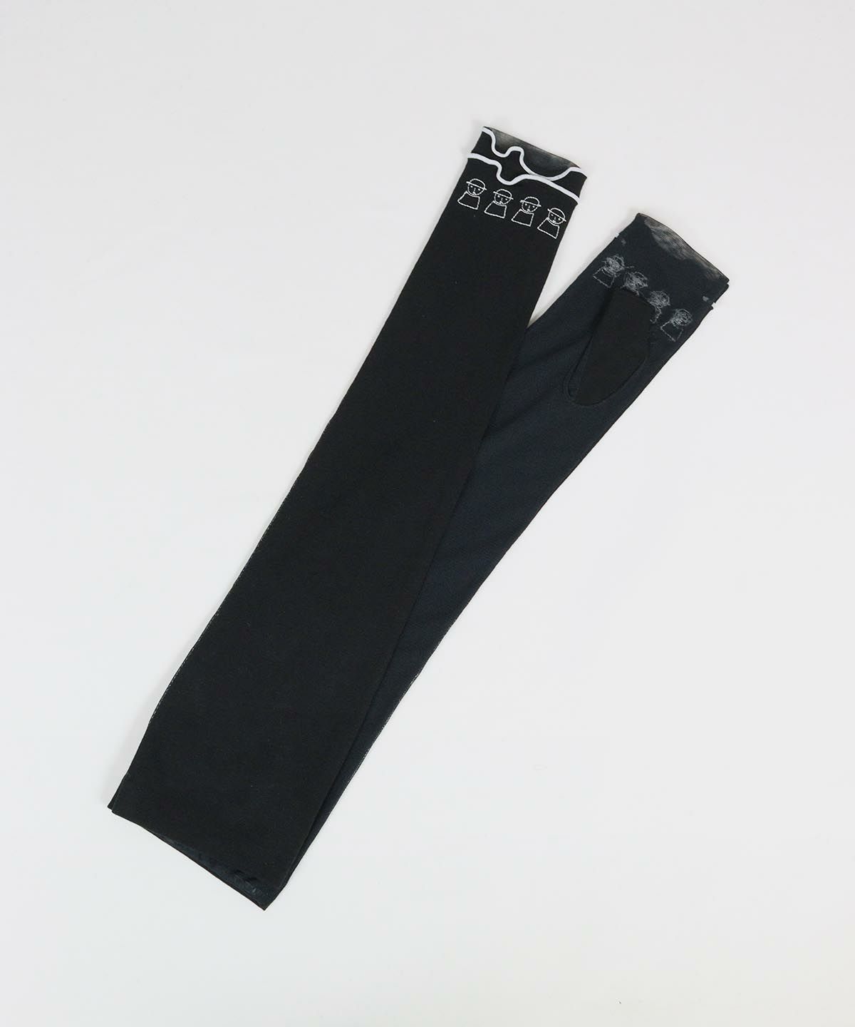 メローフリルUVアームカバー(ブラック）