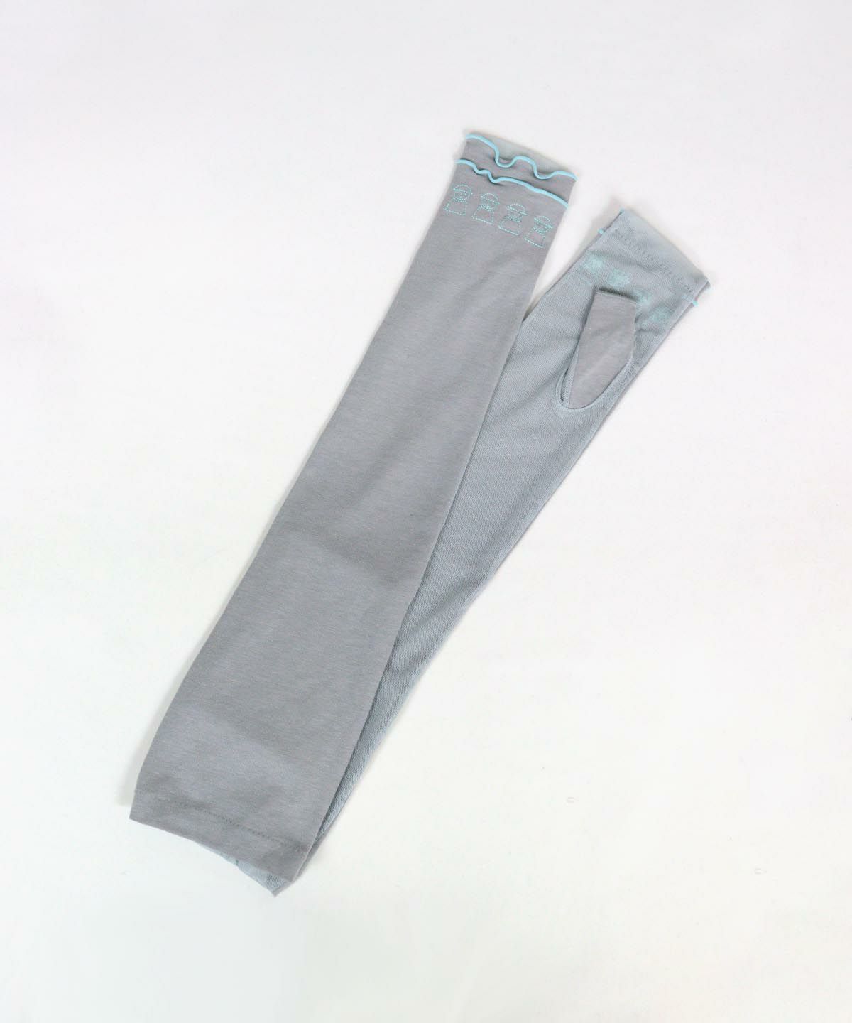 メローフリルUVアームカバー（ライトグレー）