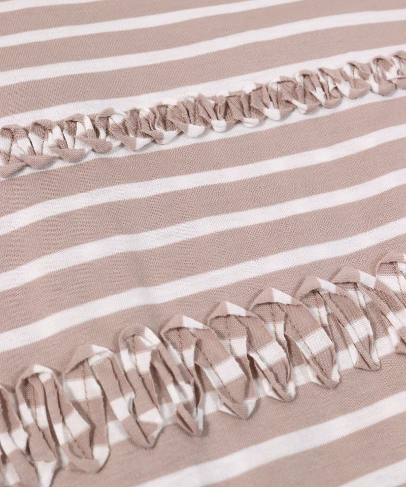 テープ刺繍部分アップ(ベージュ)