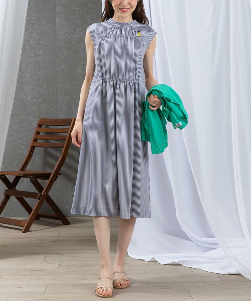 ストライプ柄冷感ノースリワンピース|スタジオピッコーネ - ゴルフ