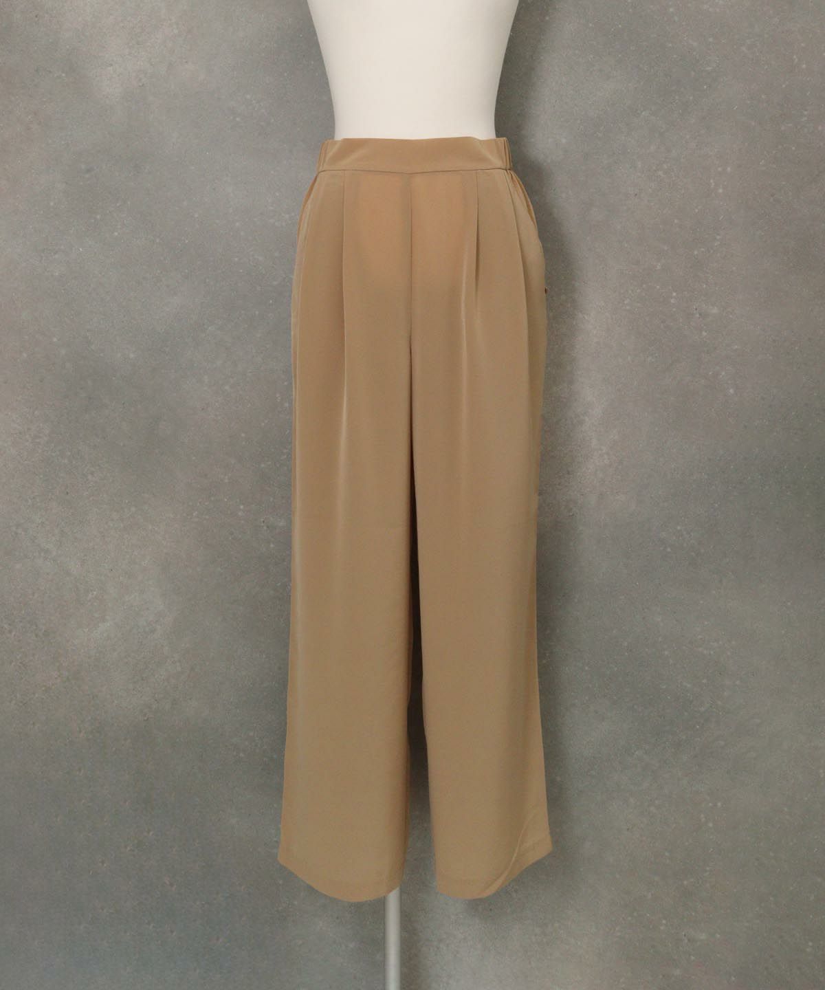 冷感速乾ソフトワイドパンツ(キャメル)