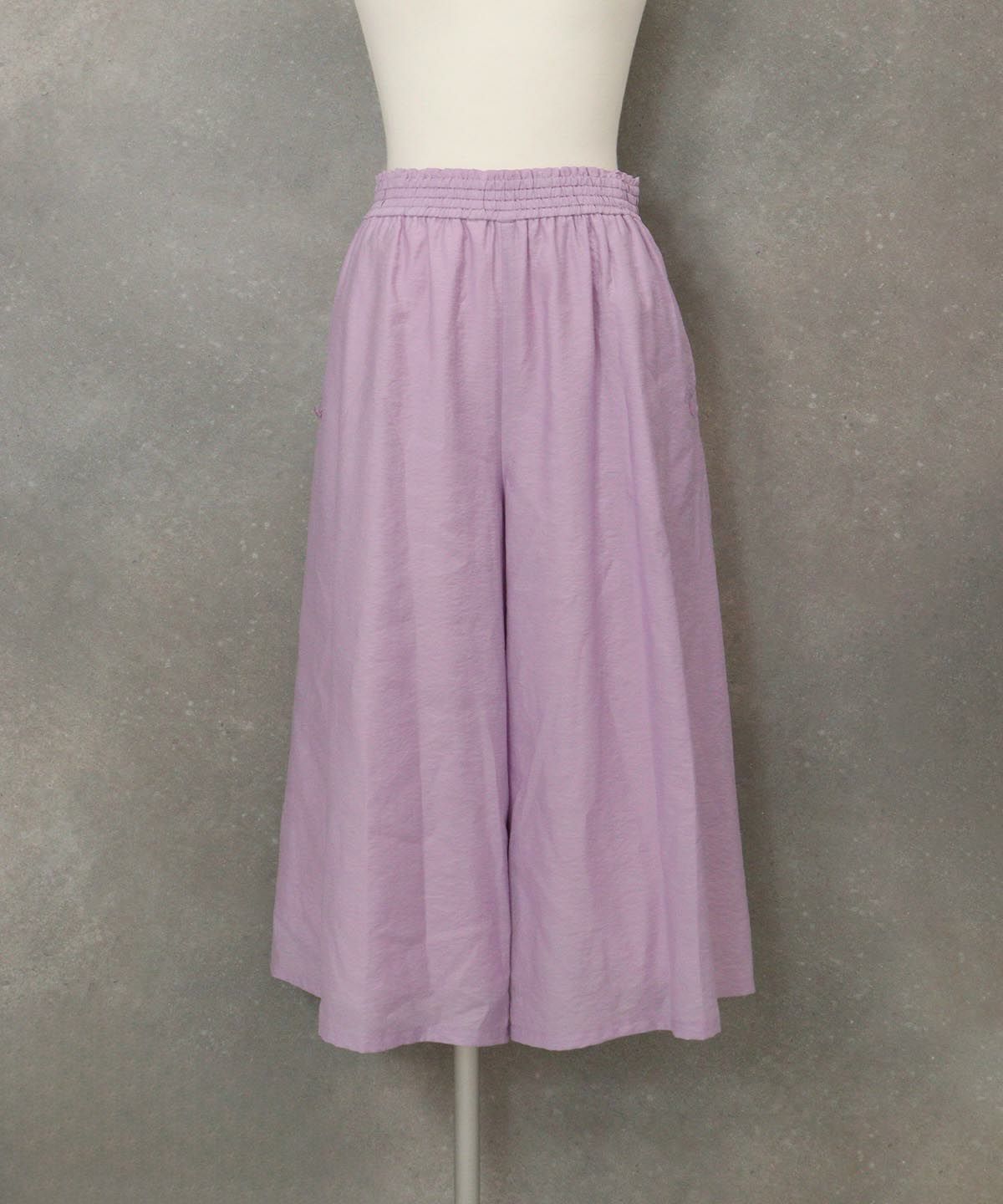 七分丈ワイドパンツ(ライトパープル)