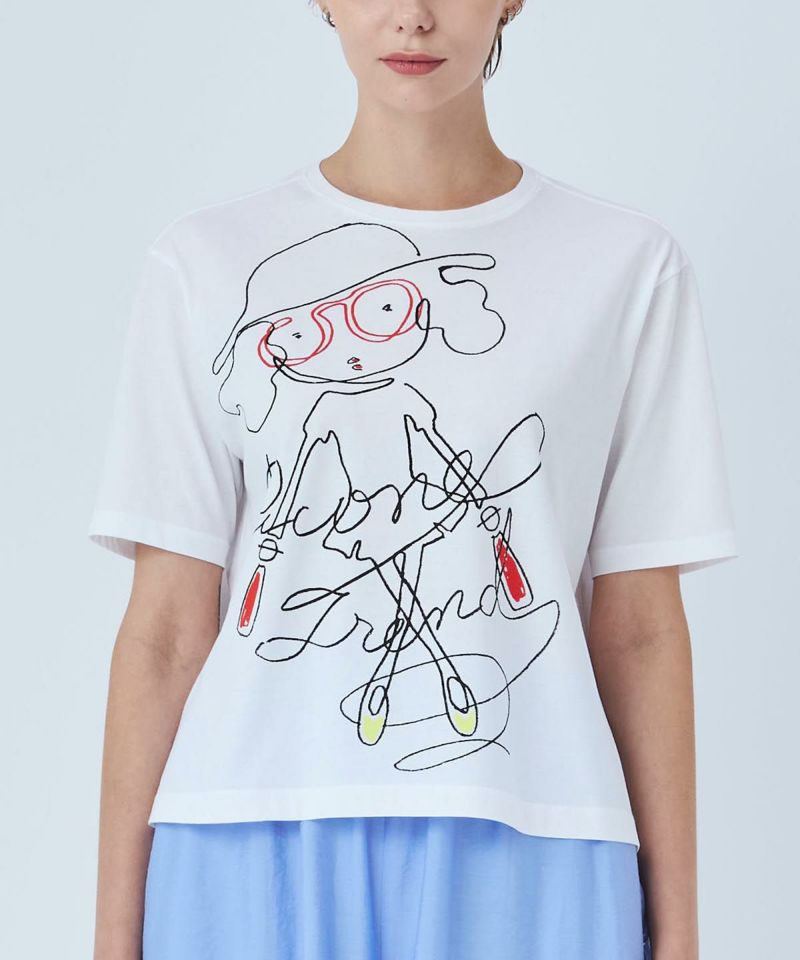 2024年冬【法人向けお歳暮】 線画イラストTシャツ|スタジオピッコーネ ゴルフウェアや婦人 - トップス