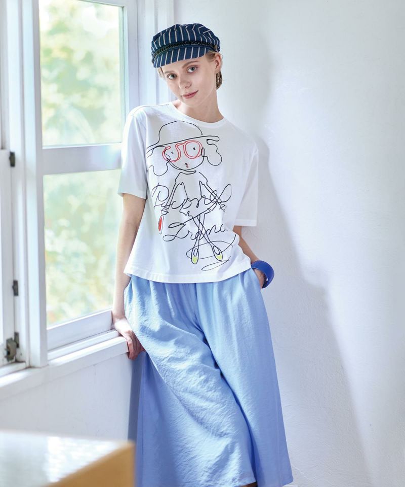 線画イラストTシャツ|スタジオピッコーネ - ゴルフウェアや婦人