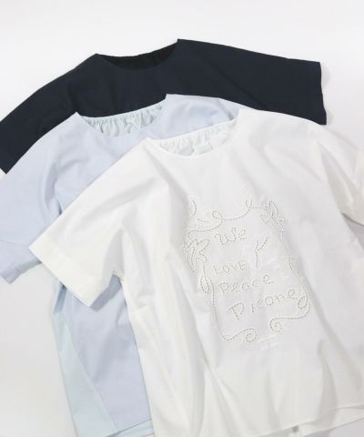 カットワーク刺繍冷感Ｔシャツ