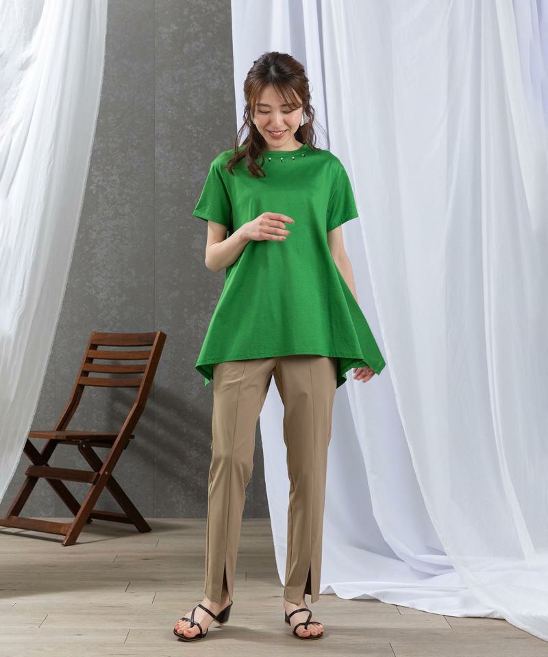 PICONE シャツ　グリーン　ピッコーネ イレギュラー冷感Tシャツ|スタジオピッコーネ - ゴルフウェアや