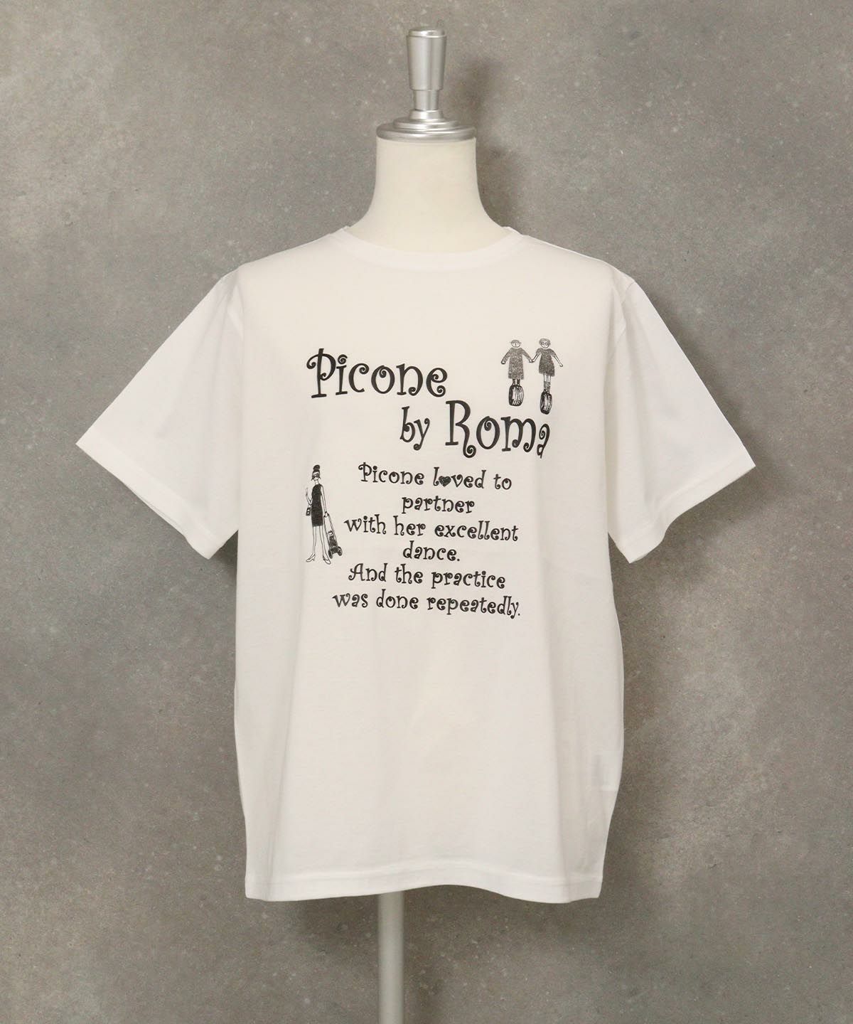 コットン100％冷感プリントＴシャツ(ホワイト×ブラック)