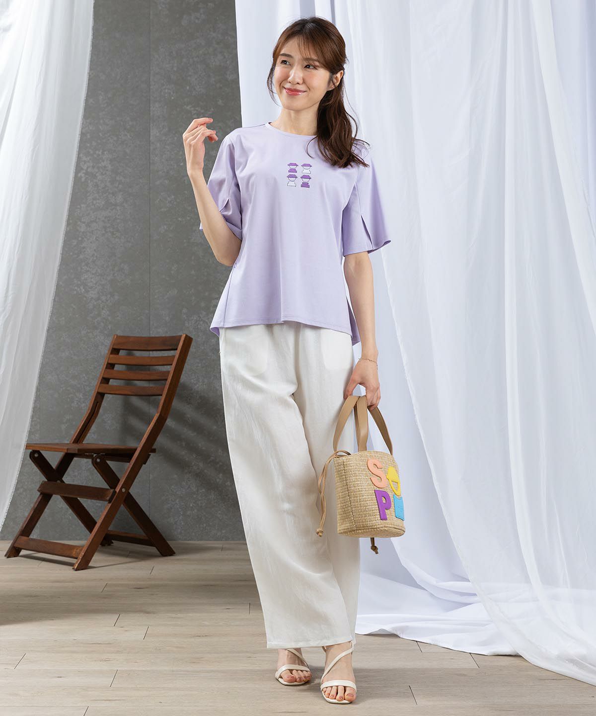 モデル着用（ライトパープル）