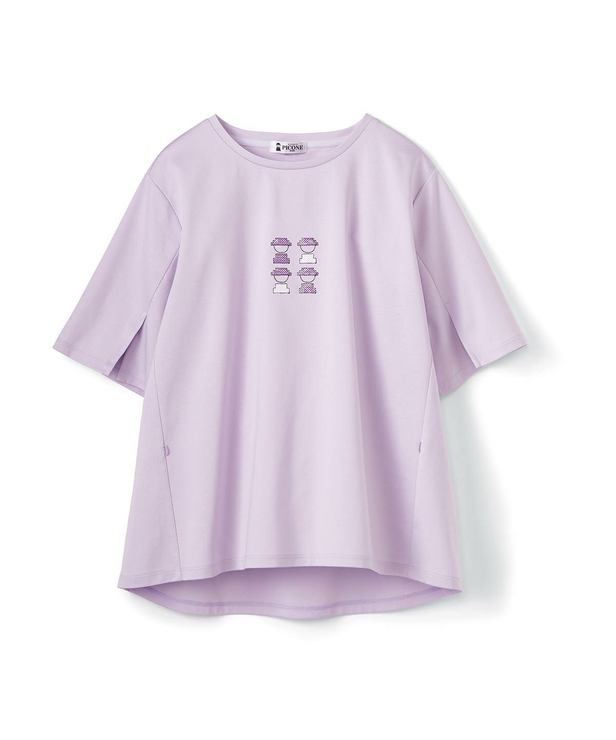 ピッコーネ チュニック 刺繍 キラキラスパンコール Tシャツ ピッコーネ