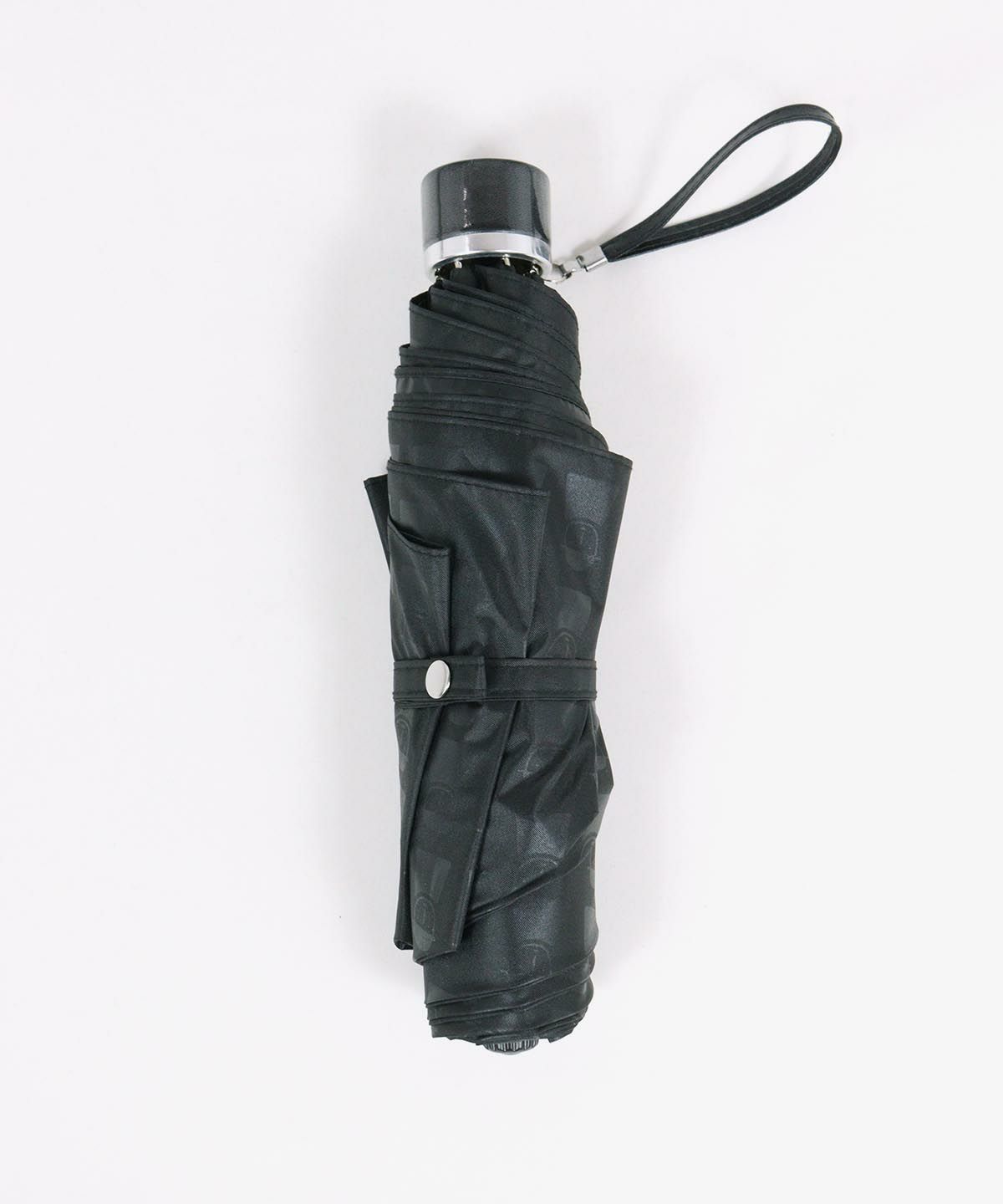 晴雨兼用ピコ柄折り畳み傘(ブラック)