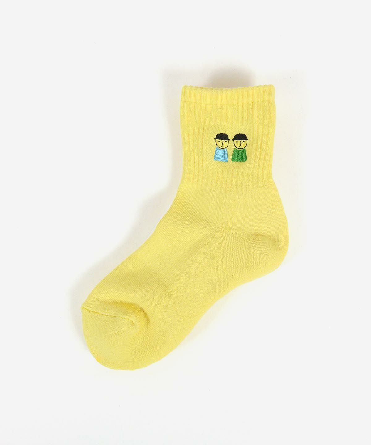 ピコ刺繍ソックス（イエロー）