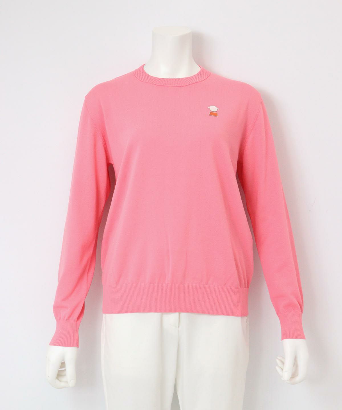 コットン混ニットプルオーバー（ピンク）