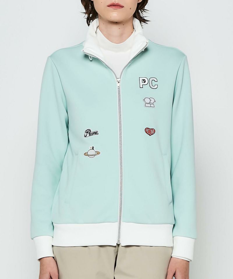 ワッペン付ジップブルゾン|ピッコーネクラブ - ゴルフウェアや婦人服通販