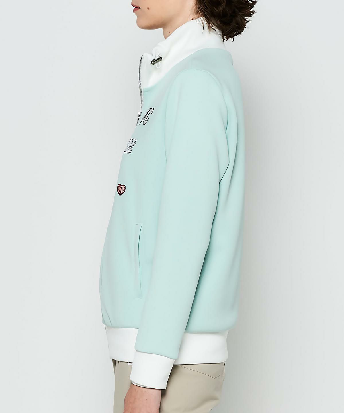 ワッペン付ジップブルゾン|ピッコーネクラブ - ゴルフウェアや婦人服通販