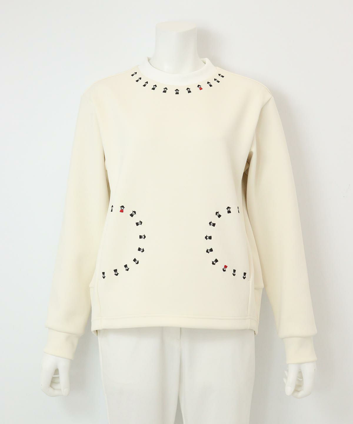 ピコ刺繍ダンボールプルオーバー（ベージュ）