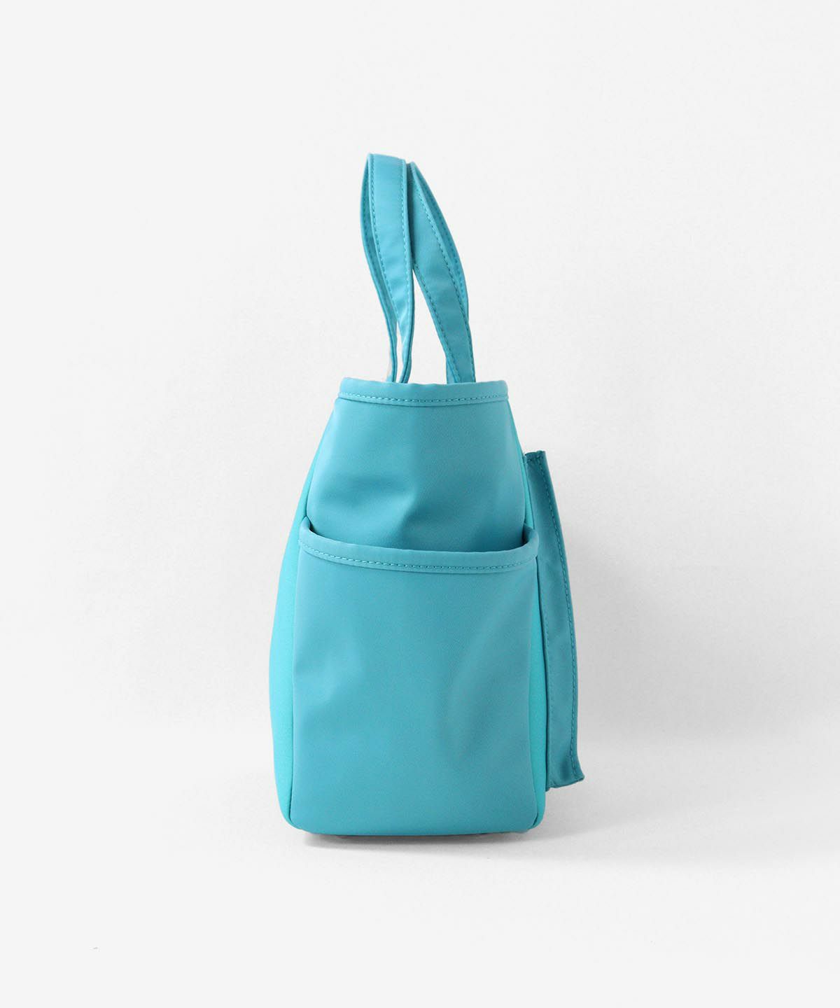 ピコ刺繍カートバッグ横（ブルー）