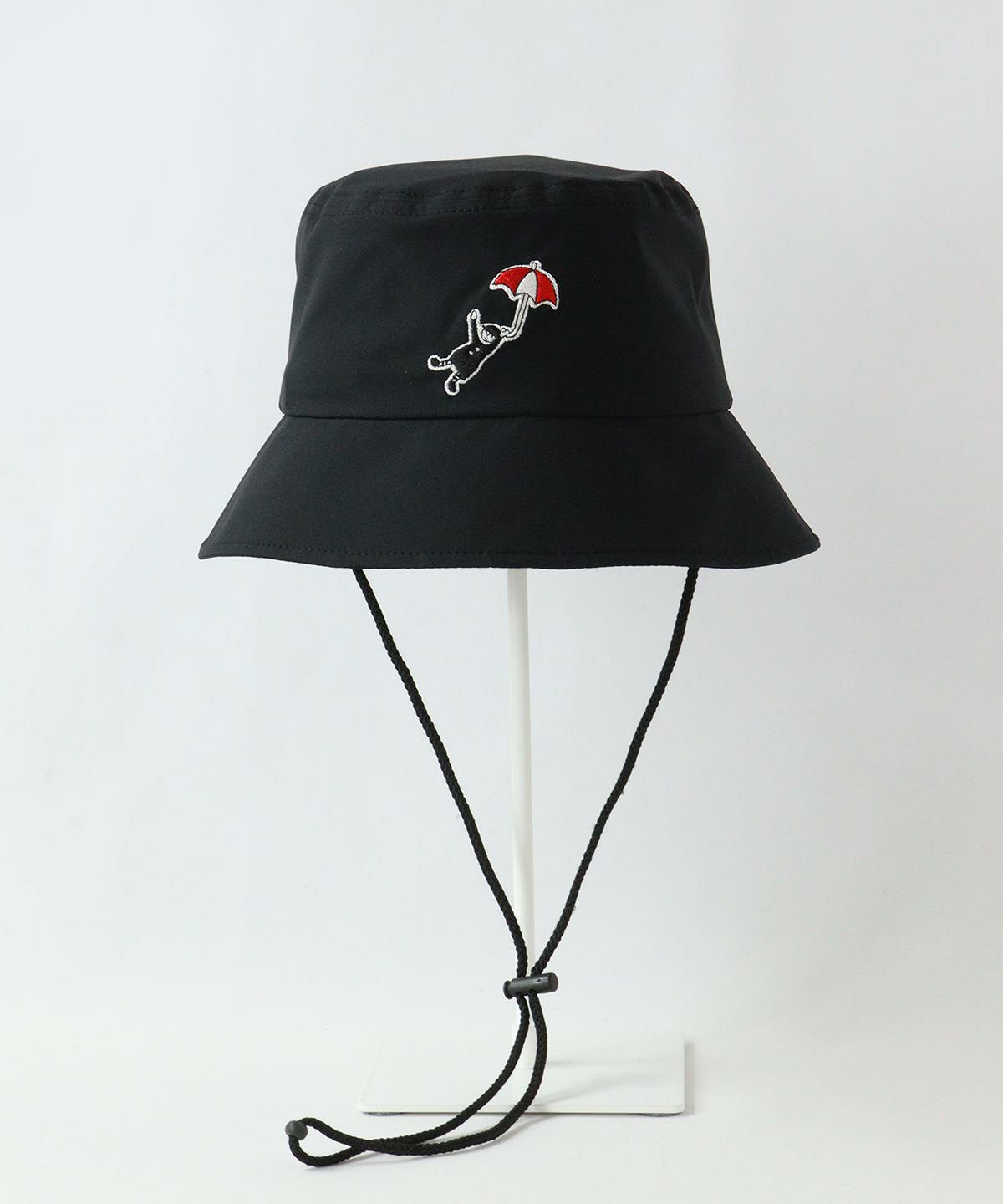 刺繍バケットハット（ブラック）