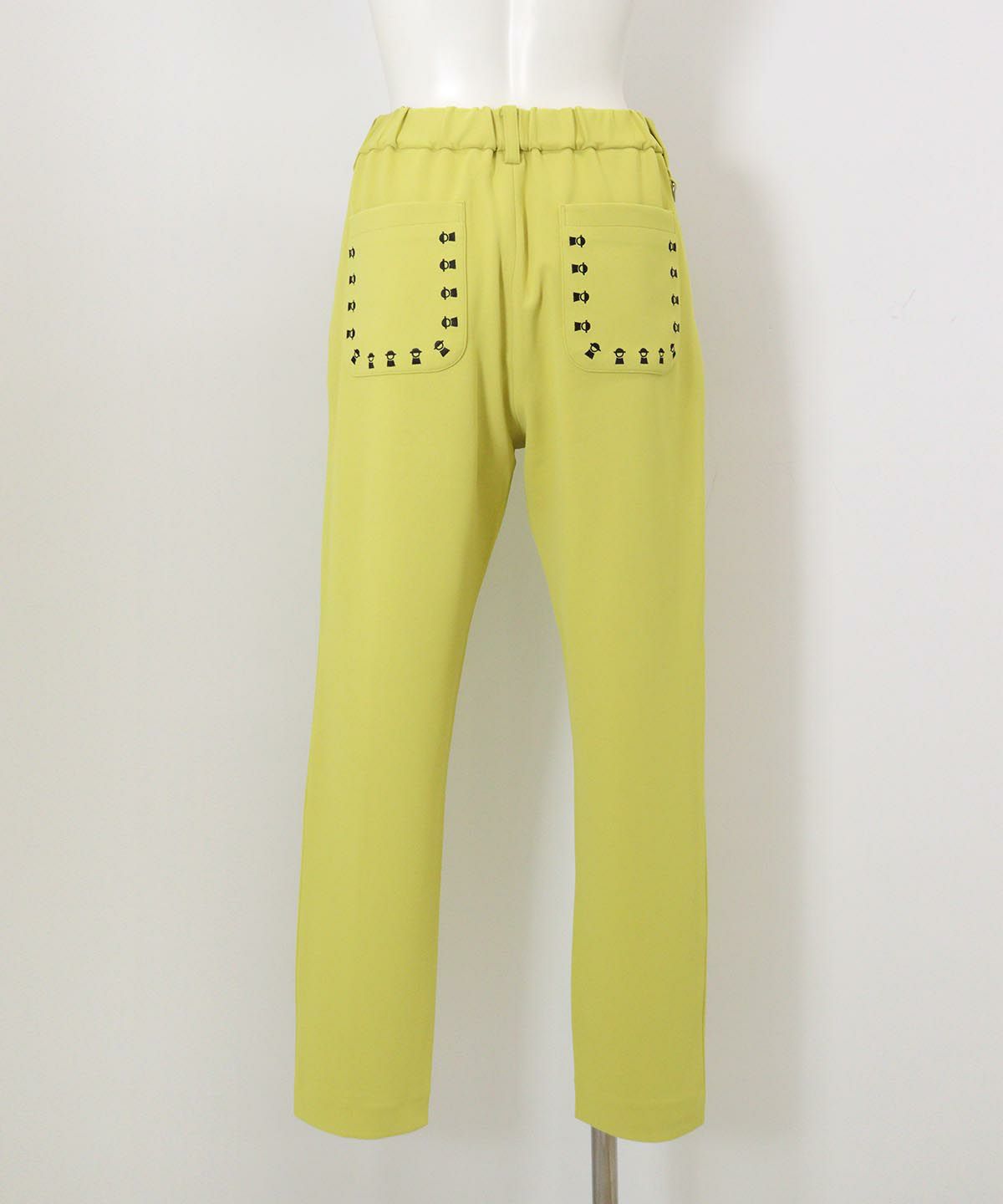 ピコlineバックポケットパンツ 後ろ（イエロー）
