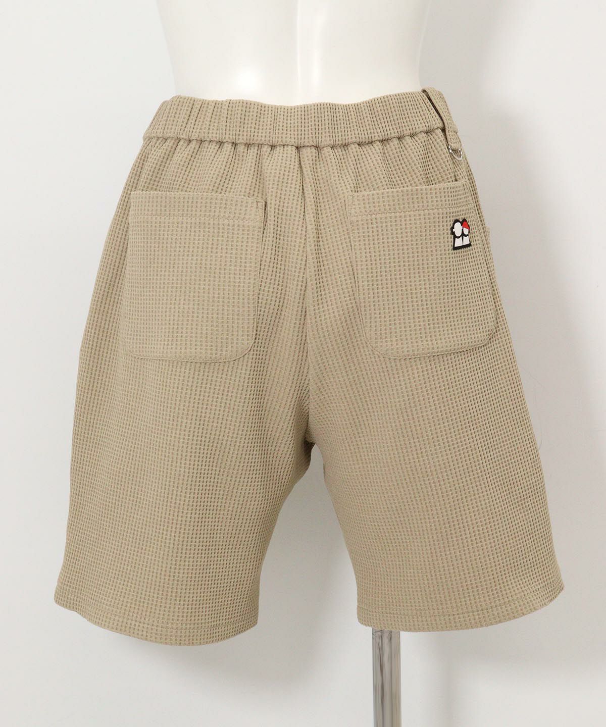 ワッフル地ハーフパンツ（ベージュ）