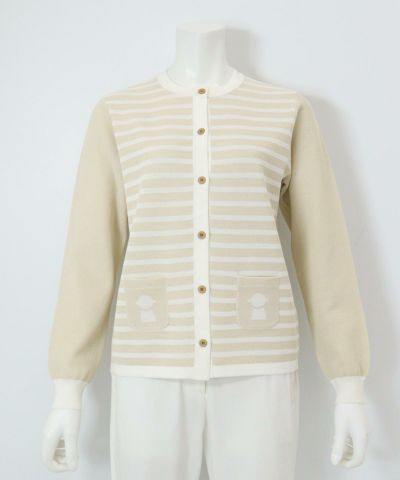 美品✨ PICONE ピッコーネ　ジャケット　カーディガン　羽織り　襟　ボーダー 美品✨ PICONE ピッコーネ ジャケット カーディガン 羽織り 襟