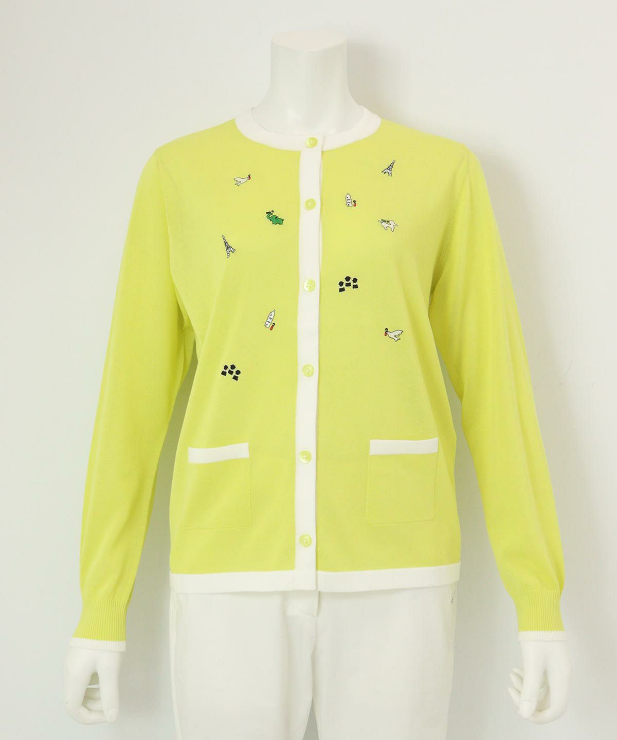 刺繍カーディガン（イエロー）