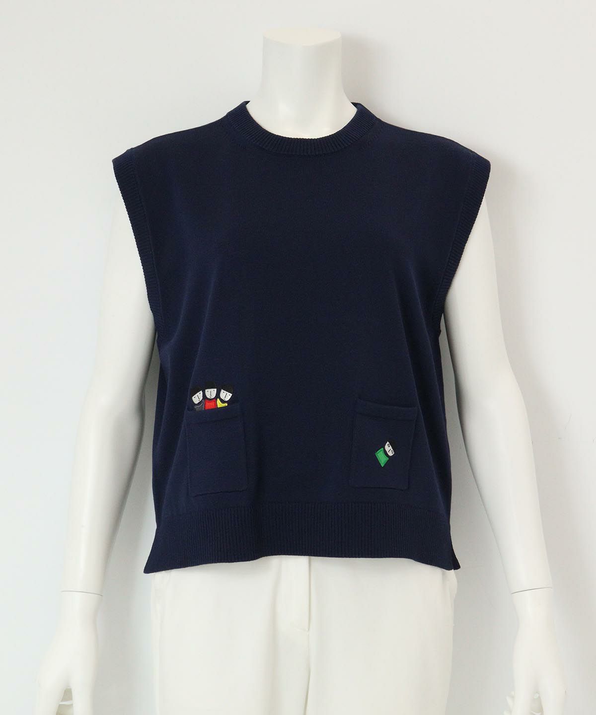 コットン混刺繍ニットベスト|ピッコーネクラブ-アウトレット- - ゴルフ