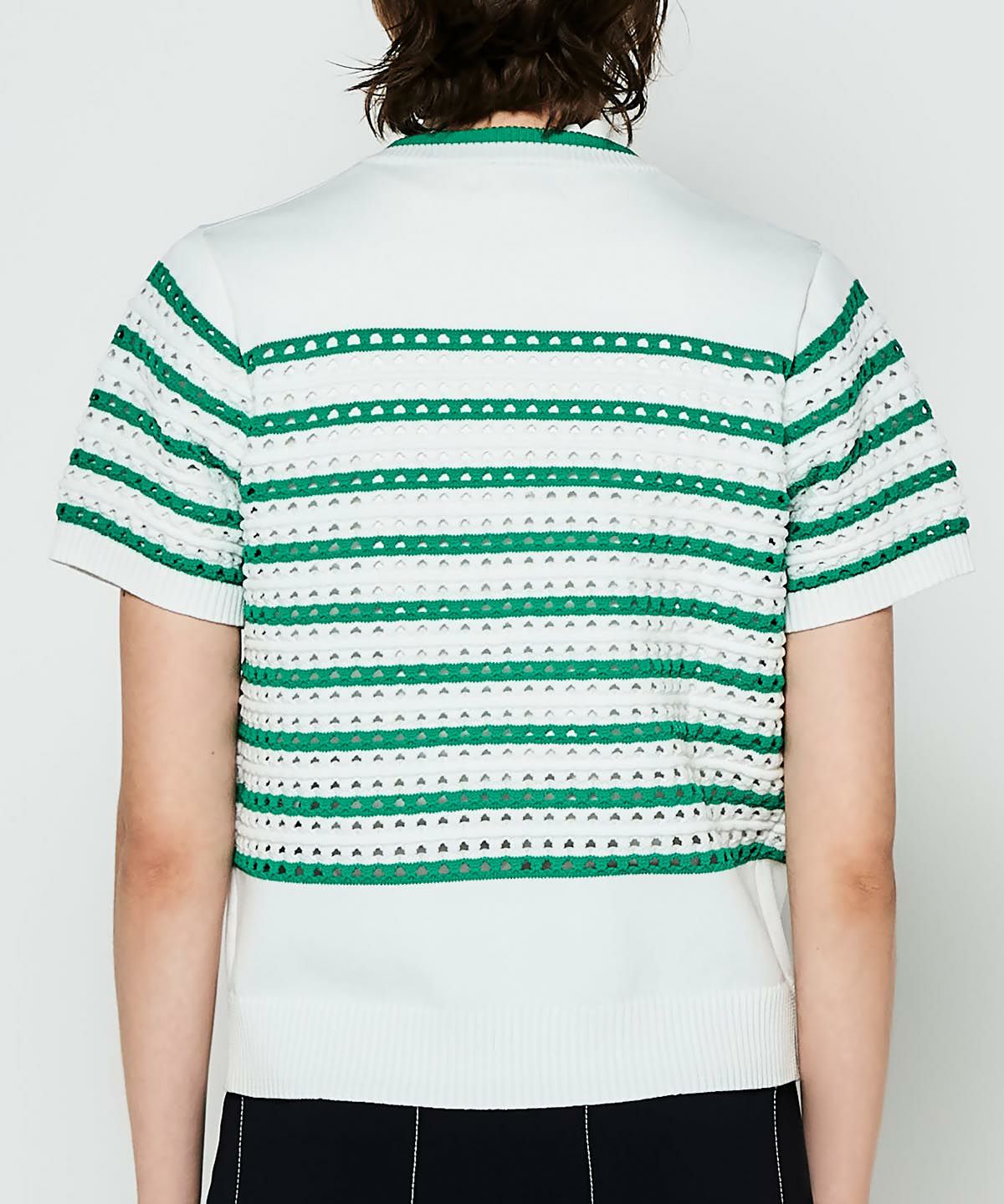 モデル着用画像（ホワイト×グリーン）