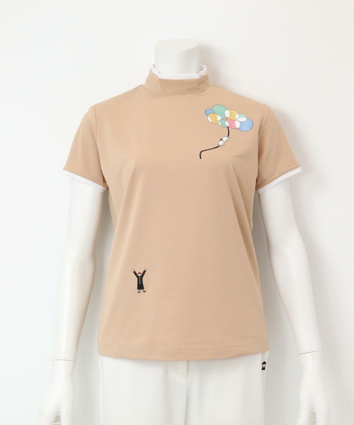 UV速乾プリントプルオーバー（ベージュ）