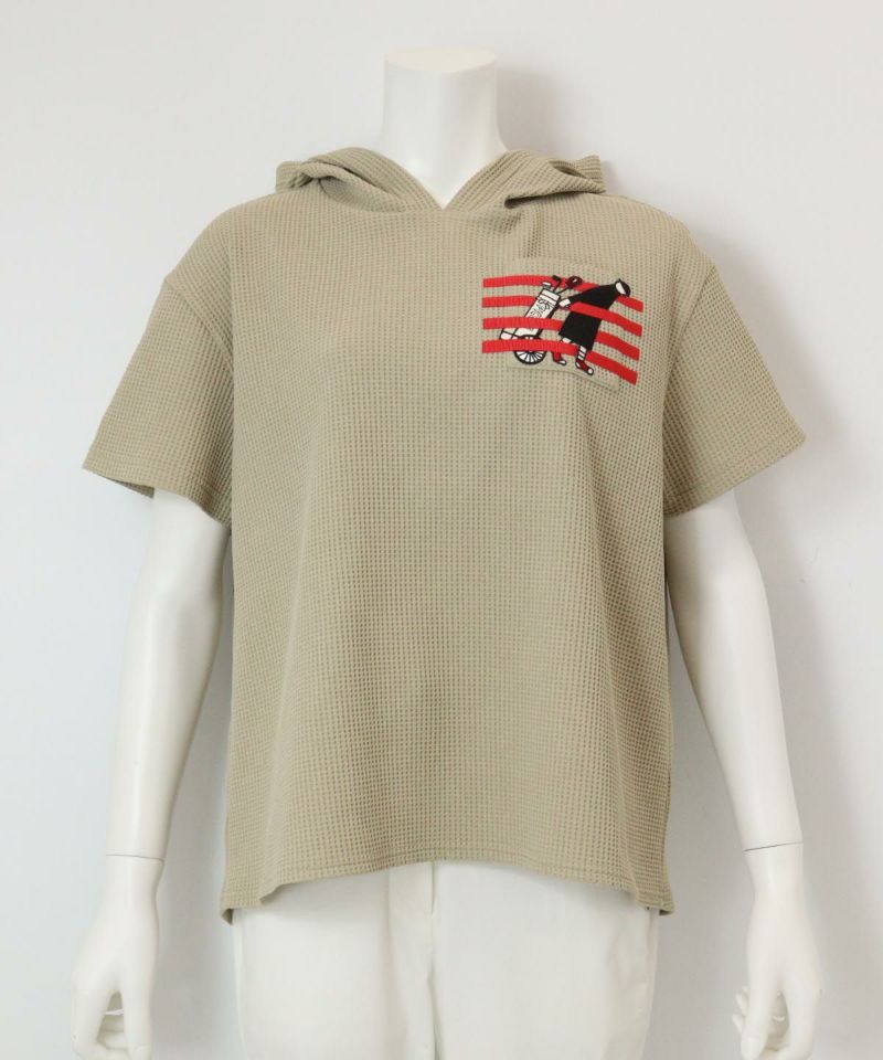 ワッフル地UVプルパーカー|ピッコーネクラブ - ゴルフウェアや婦人服通販