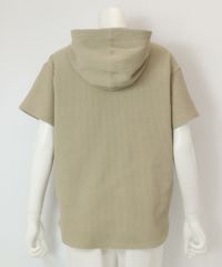 ワッフルプルパーカー後（ベージュ）