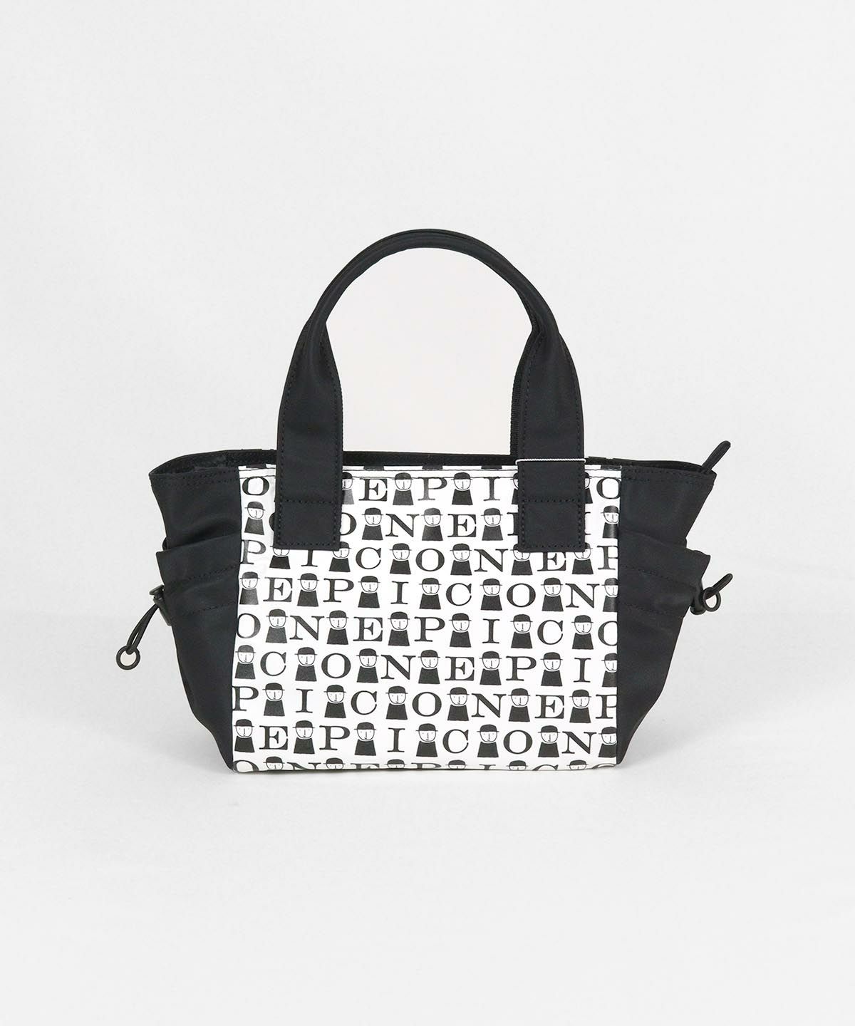 ピコ柄切替バッグ（ブラック）