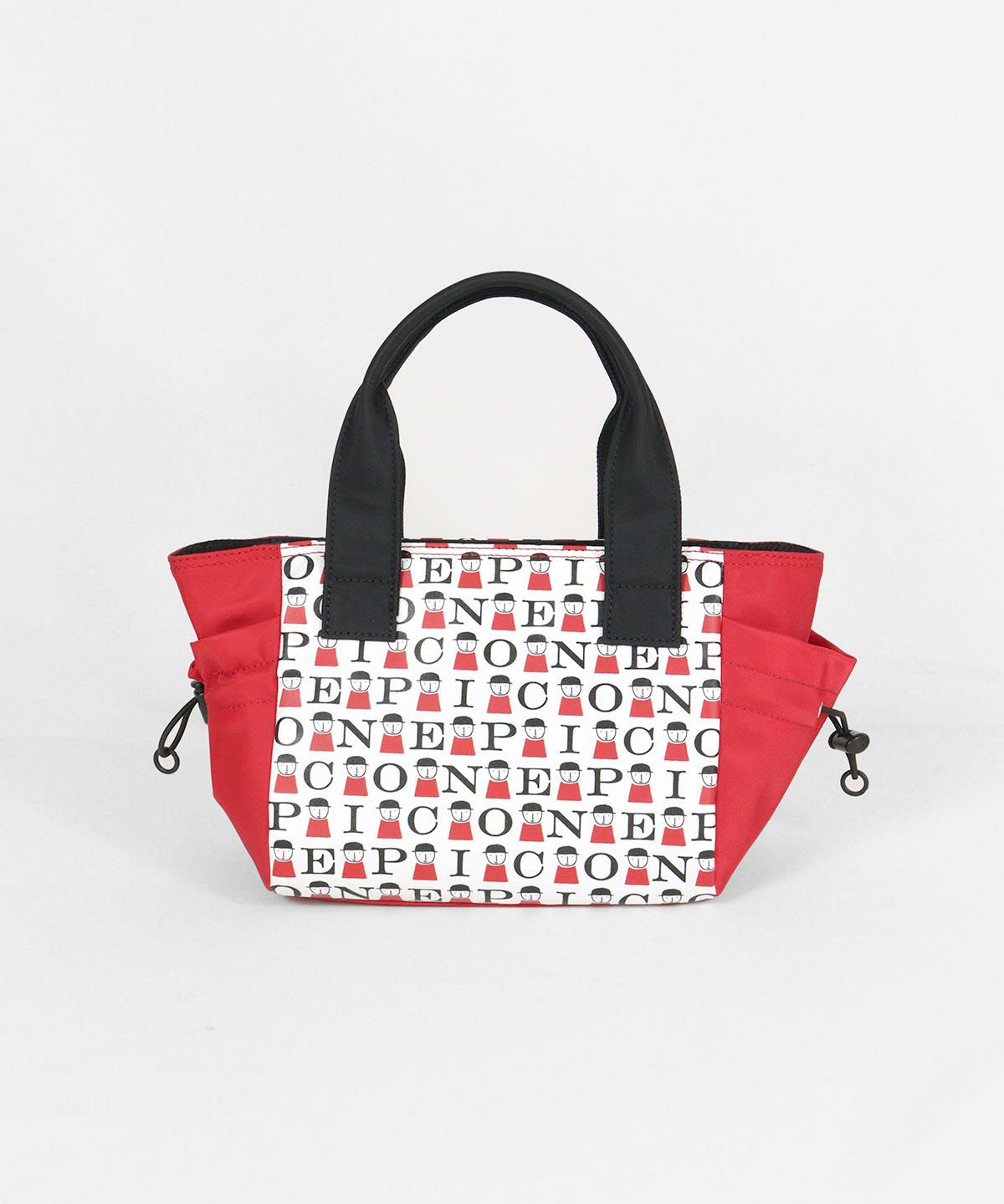 ピコ柄切替バッグ（レッド）