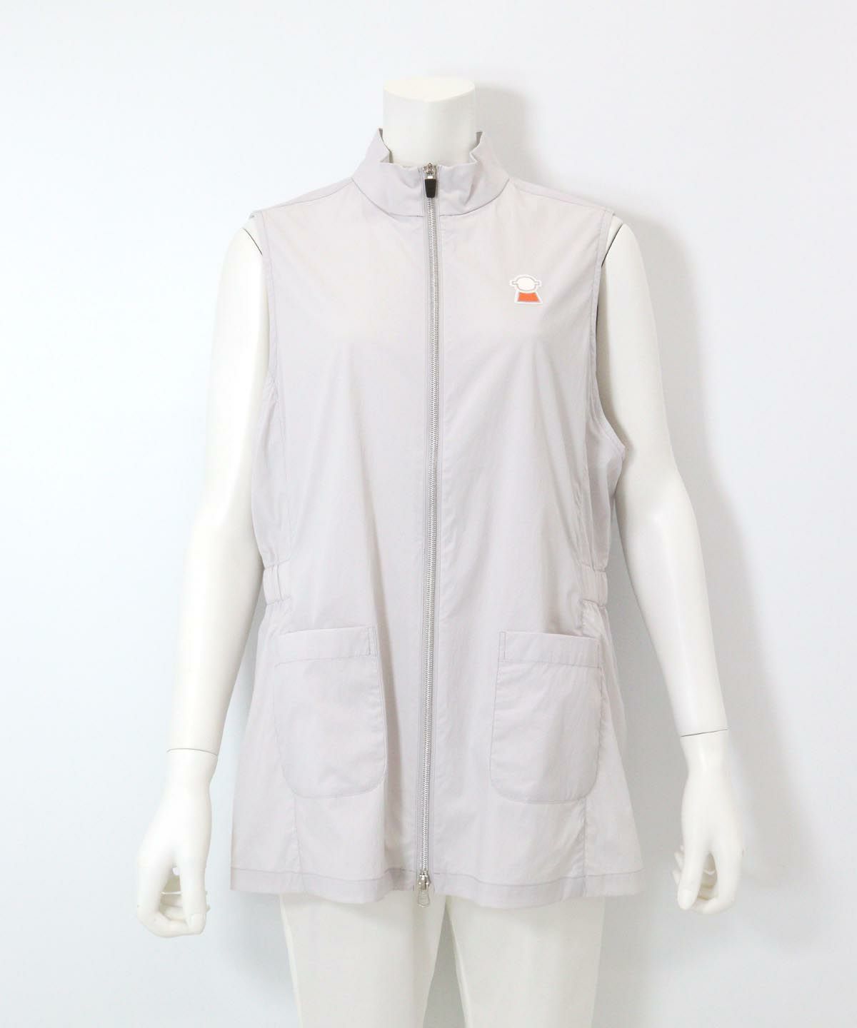 UV撥水ミドルジップベスト（ライトグレー）