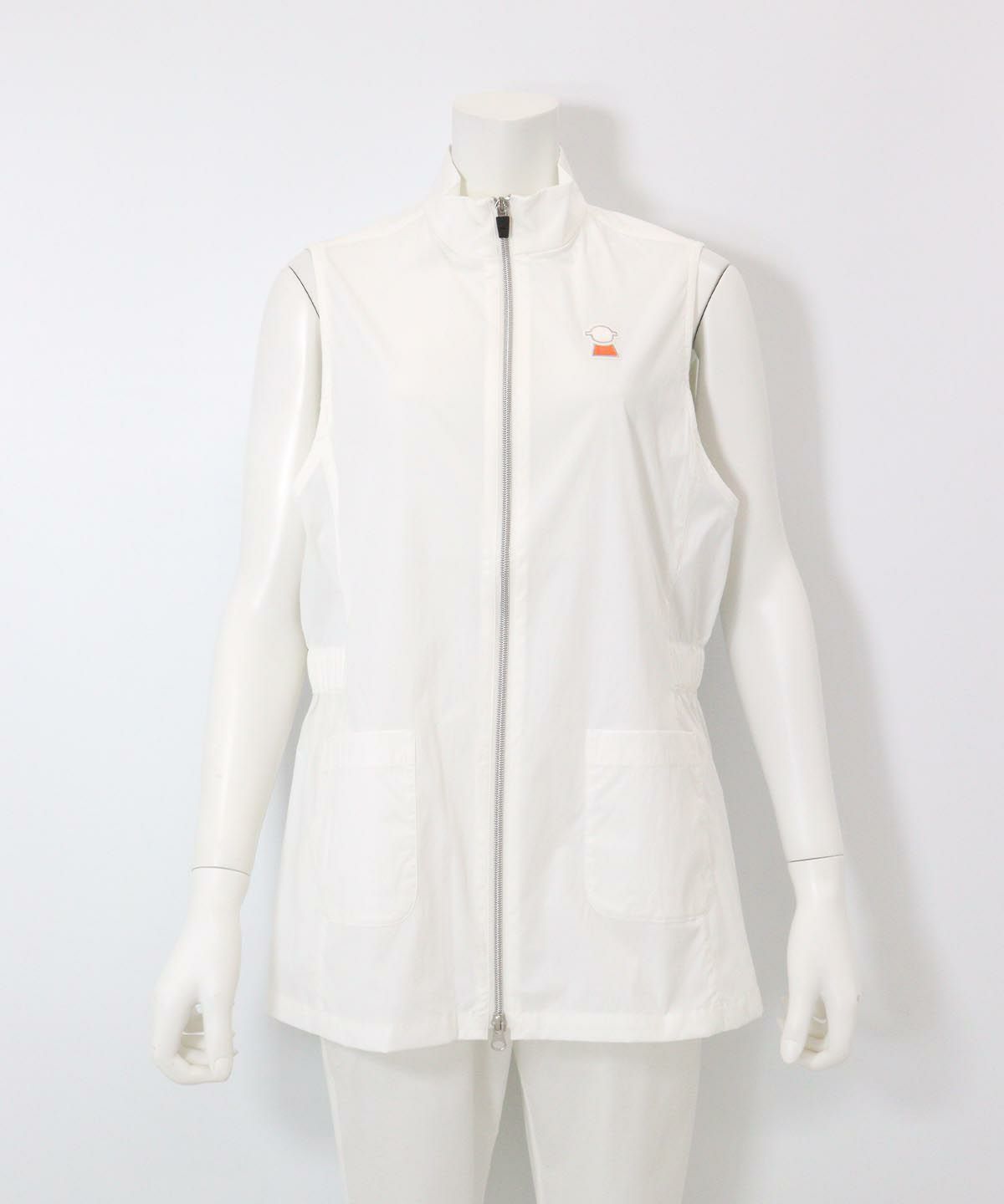 UV撥水ミドルジップベスト（ホワイト）