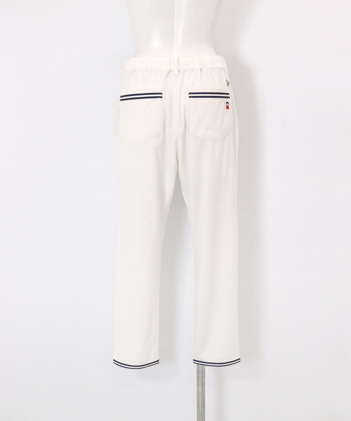 UV速乾ヘムラインパンツ後（ホワイト）