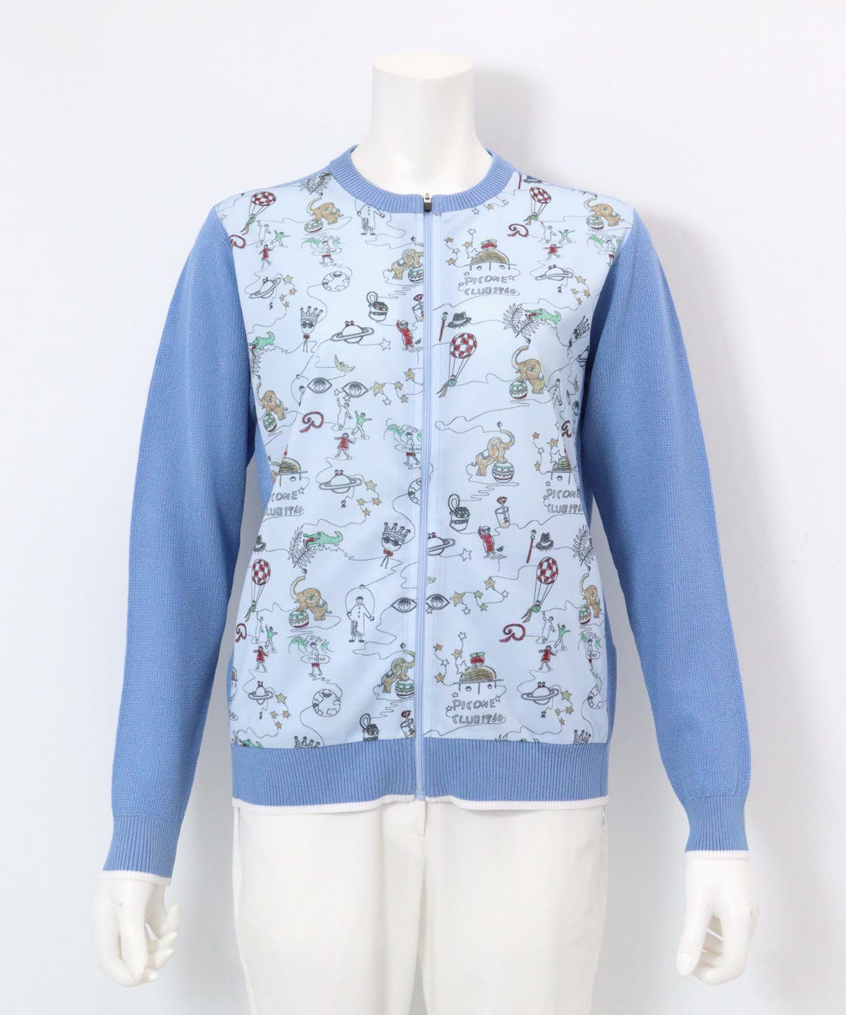 アートカーディガン(ブルー)