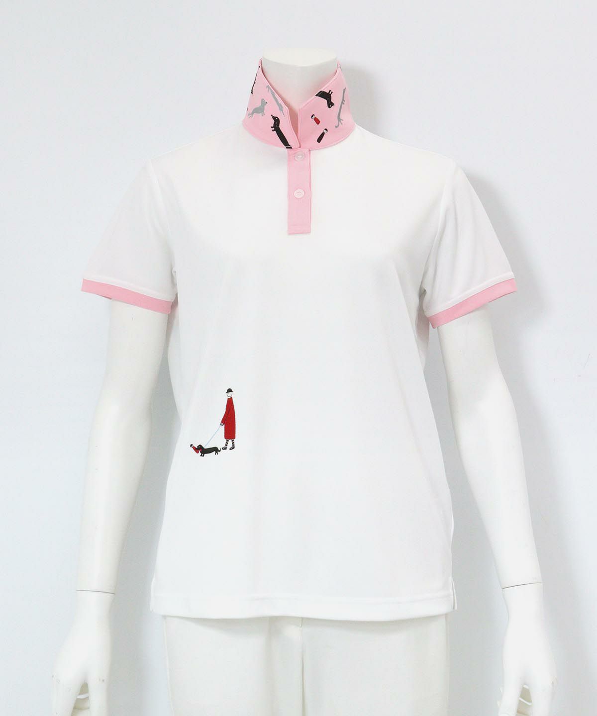 UV速乾ポイント刺繍ポロシャツ(ホワイト)