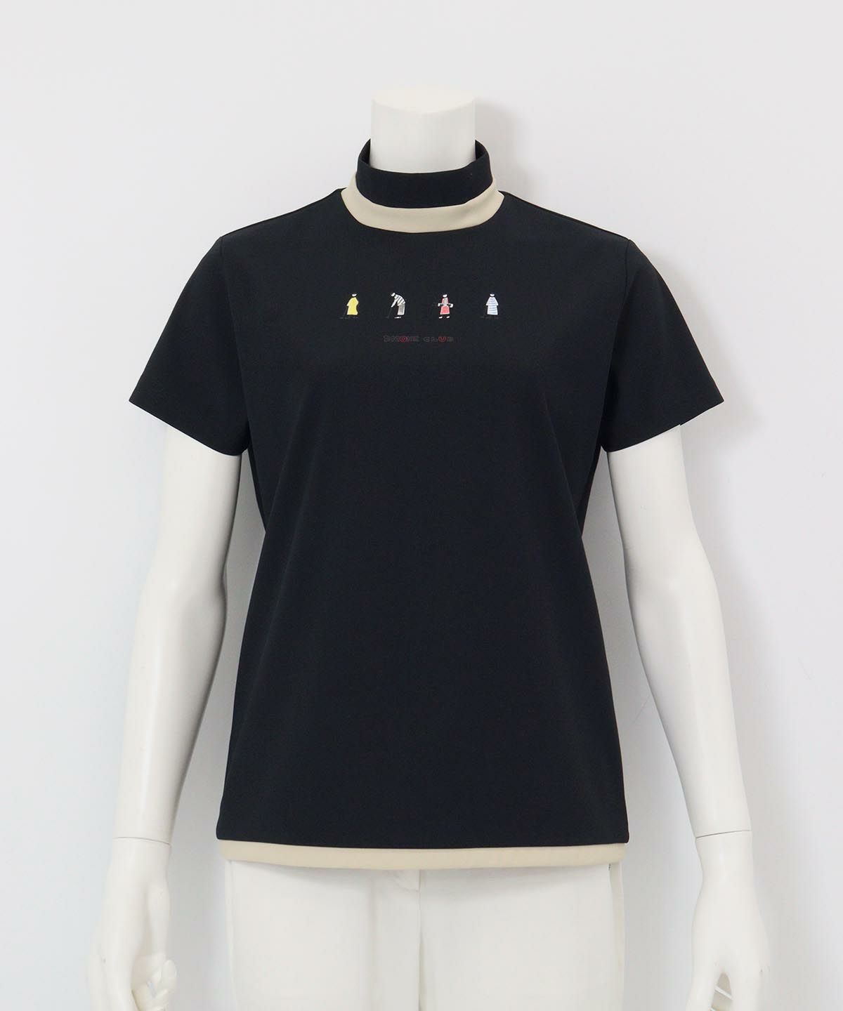 ゴルフピコプリントUV冷感プルオーバー(ブラック)