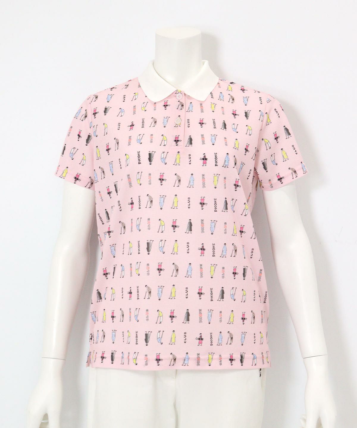 UV総柄ポロシャツ（ピンク）