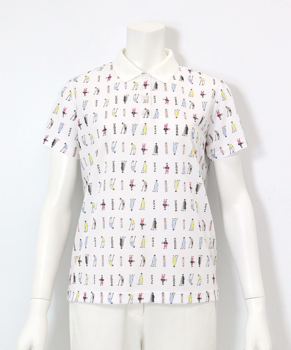 UV総柄ポロシャツ（ホワイト）