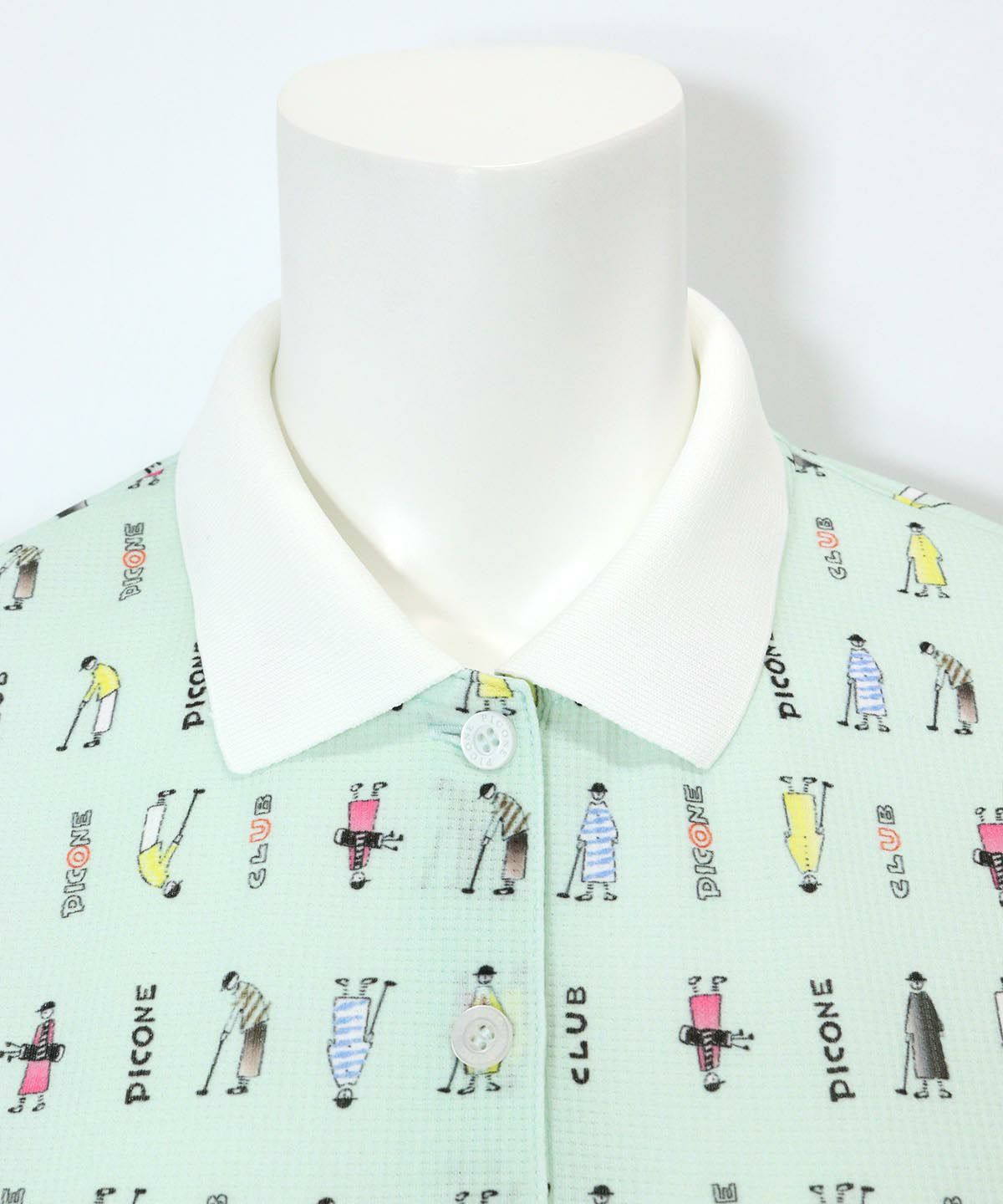 襟元部分（ライトグリーン）