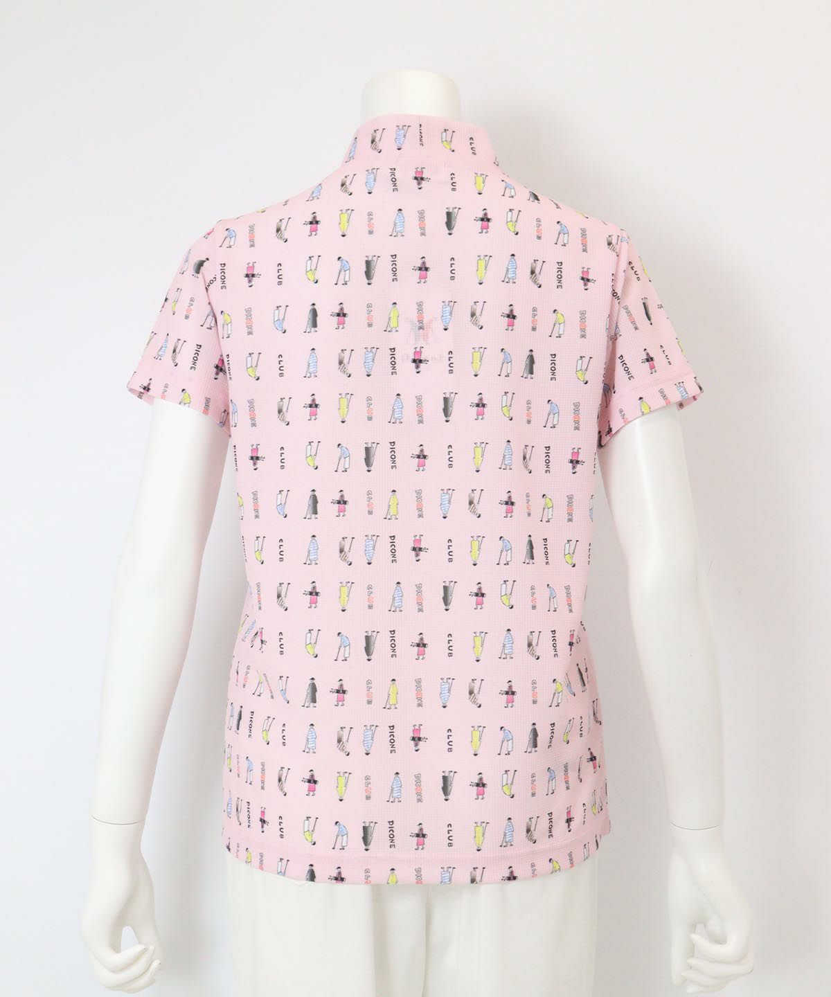 ゴルフピコ柄プルオーバー後(ピンク)